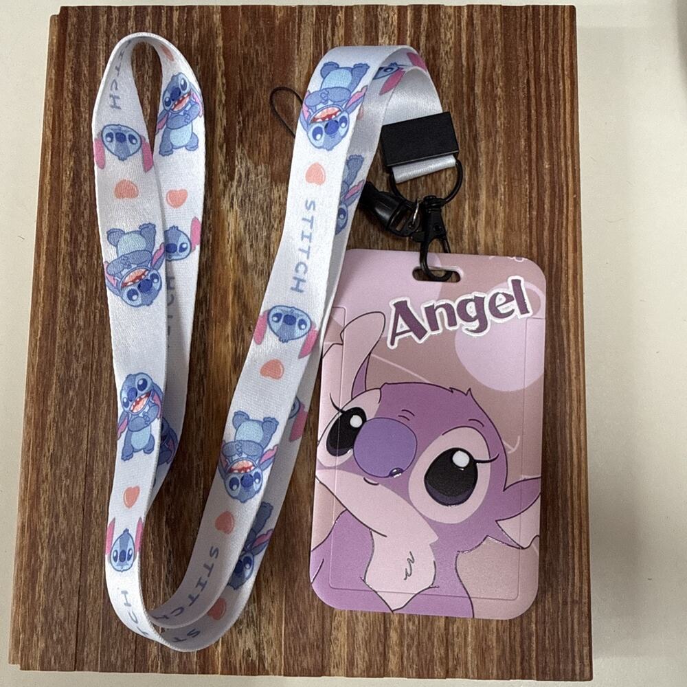 Disneys Stitch Badge ID Holder w/ Lanyard